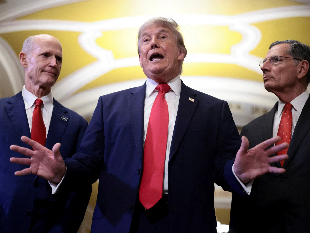 US President Donald Trump reportedly called Senator Bill Cassidy &ndash; a fellow Republican &ndash; a "lunatic" during a tense lunch for voting to block his war in Iran. Photo: Reuters