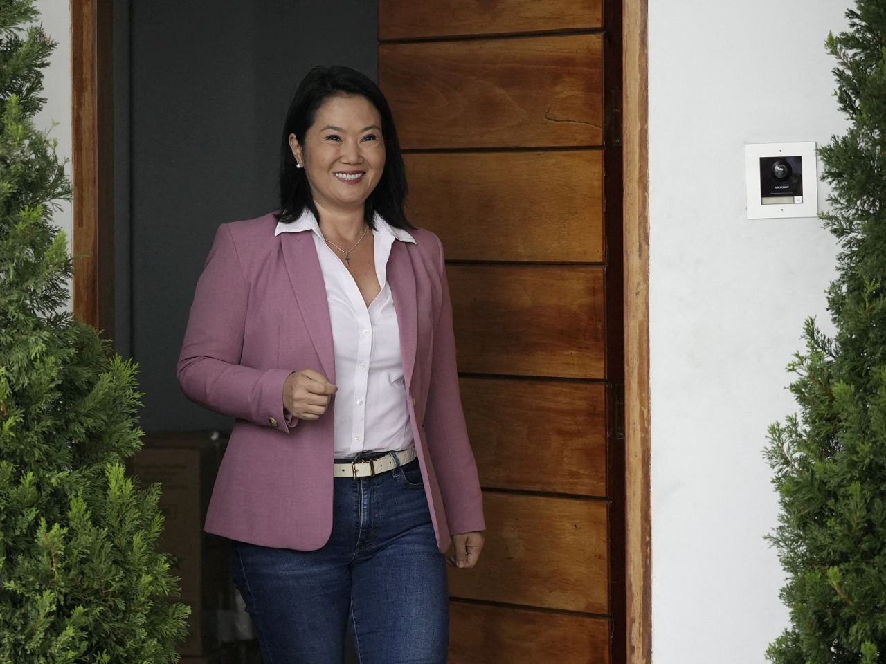 Keiko Fujimori thanked Peruvians for their support, but acknowledged that the polarising presidential race had "fragmented" the country. Photo: Reuters