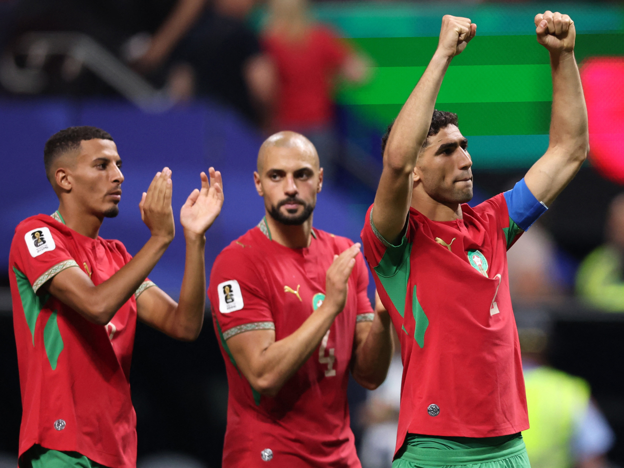 Morocco advanced after a hard-fought 4-2 comeback victory over Haiti. Photo: Reuters