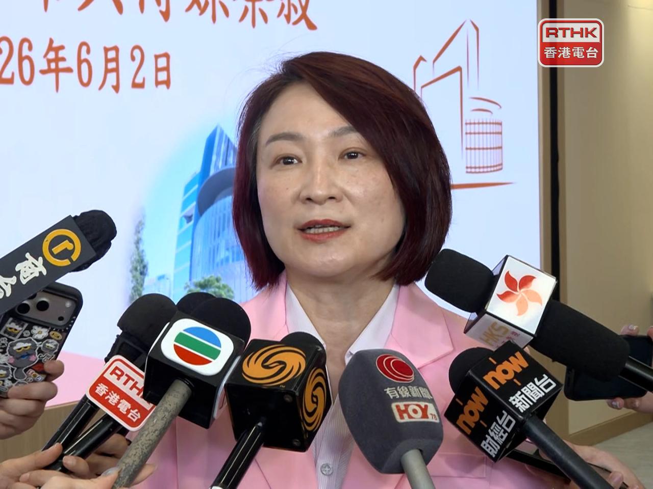 李慧琼說，新皇崗口岸通關後將大大疏導人潮和加快過關時間，讓香港更好融入和服務國家發展大局。（港台圖片）