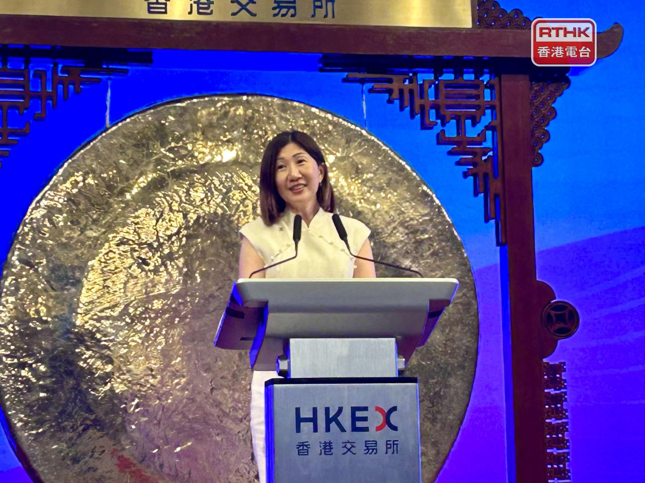 陳翊庭稱港交所探索各種方式，讓投資者在交易及風險管理變得盡可能簡單。（羅煒皓攝）