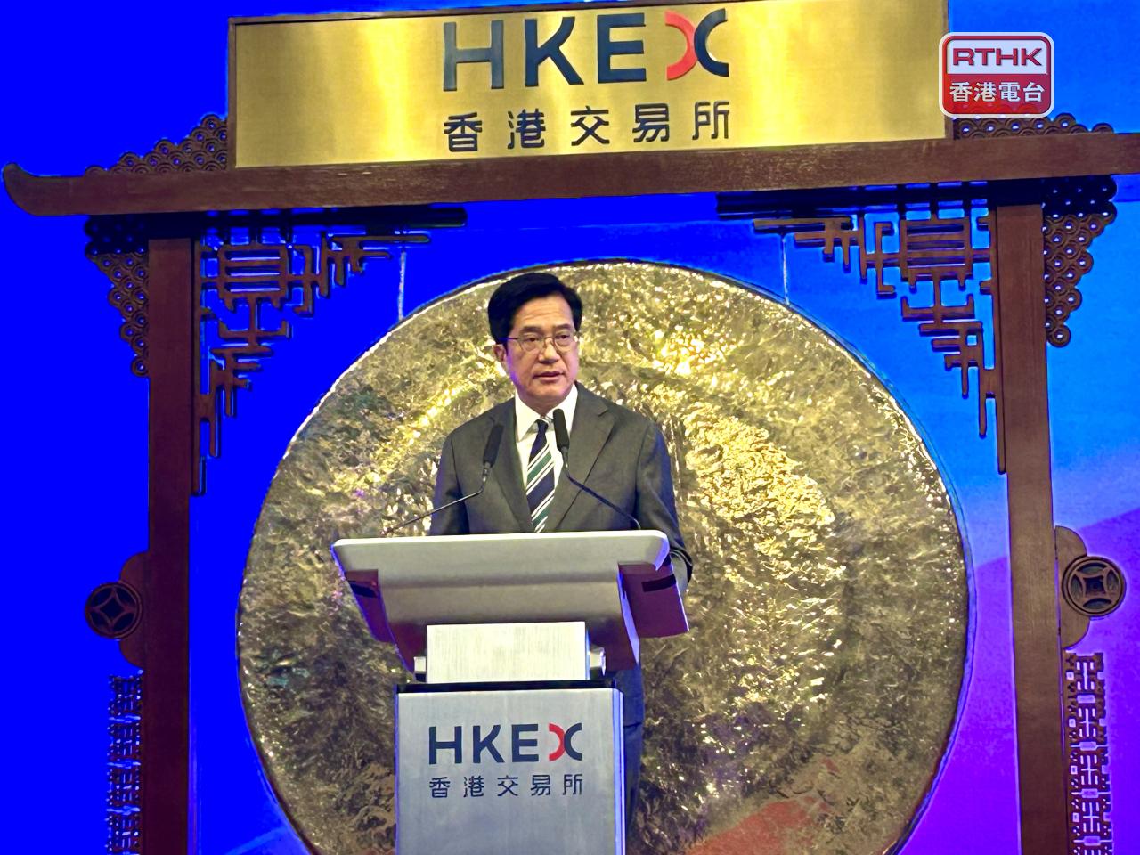 黃偉綸表示，未來會進一步推動提升香港作為國際金融中心的地位。（羅煒皓攝）