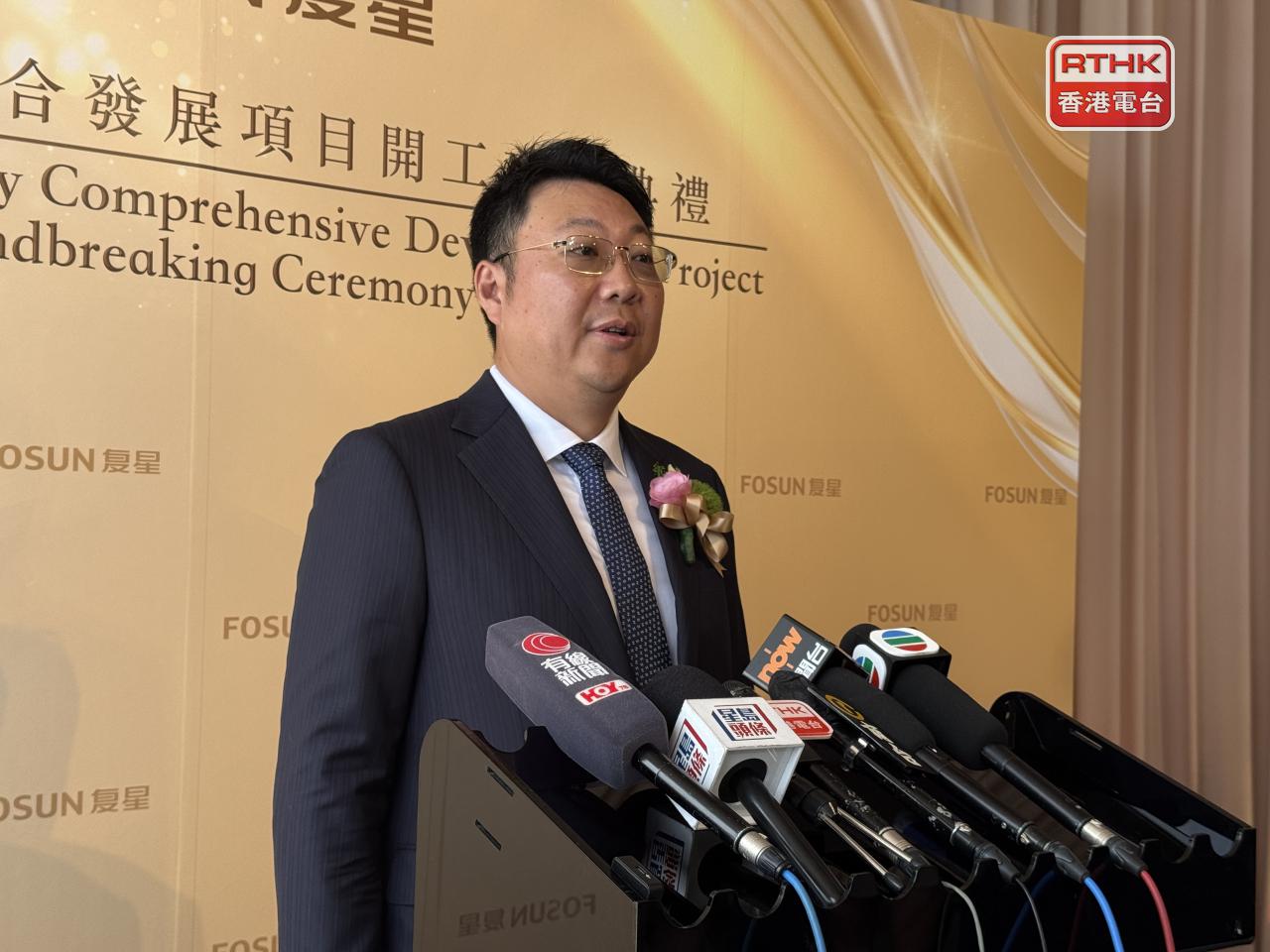 劉亞尼表示，清水灣綜合發展項目將採取保守定價策略，分期推出。（任浩鋒攝）