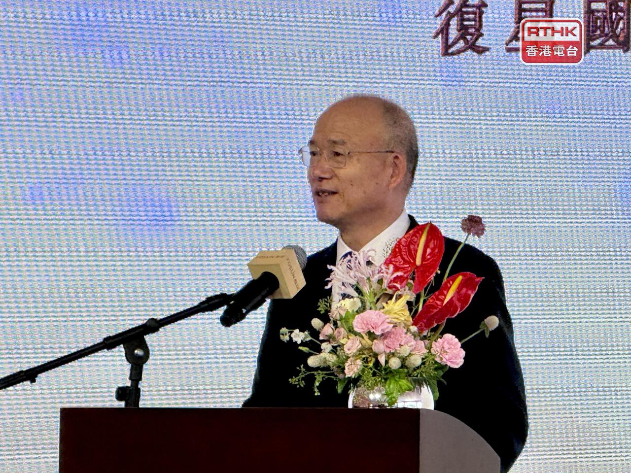郭廣昌表示，樓市正在回暖，強調對清水灣邵氏片場綜合發展項目有信心。（任浩鋒攝）