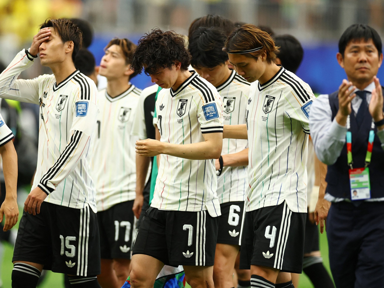 It was a heartbreaking exit for Japan, who are yet to win a World Cup knockout match. Photo: Reuters