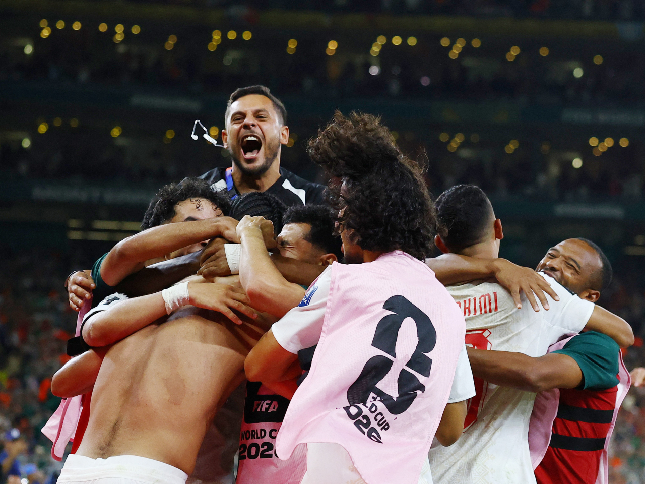 Morocco's win sets up a last 16 clash with co-hosts Canada. Photo: Reuters