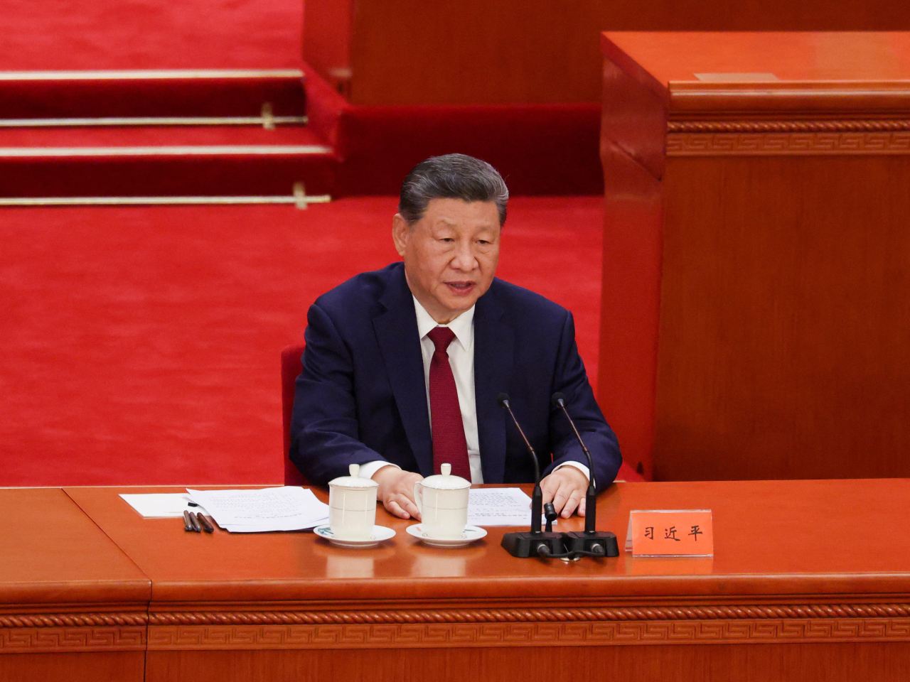 習近平說，要全面準確、堅定不移貫徹一國兩制、港人治港、澳人治澳、高度自治方針。（路透社）