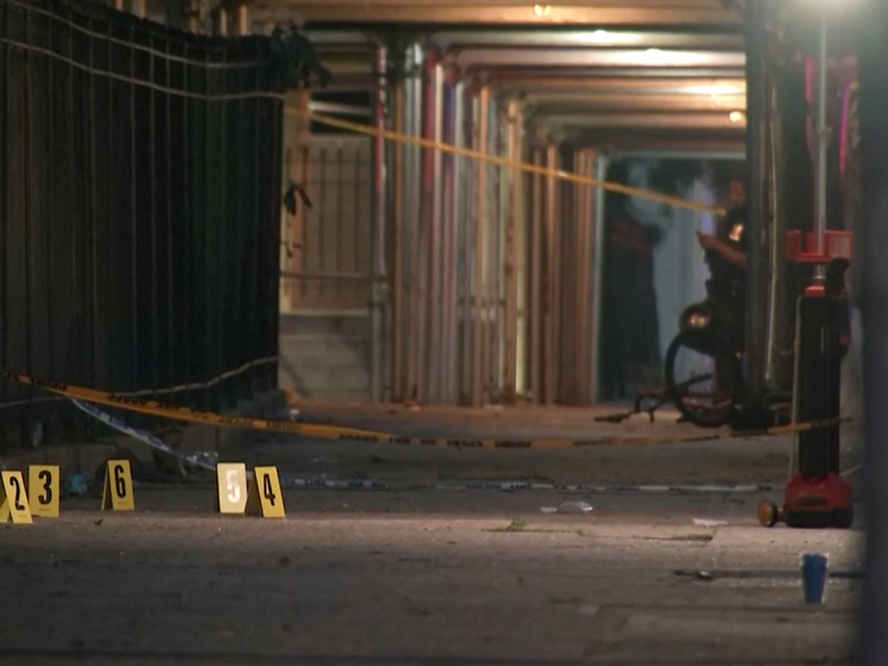 Officers from the NYPD responded to reports of a shooting at night in the Brooklyn neighbourhood. Photo: Reuters