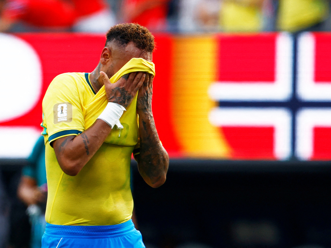 Neymar was seen breaking down in tears after Brazil's last 16 match against Norway. Photo: Reuters