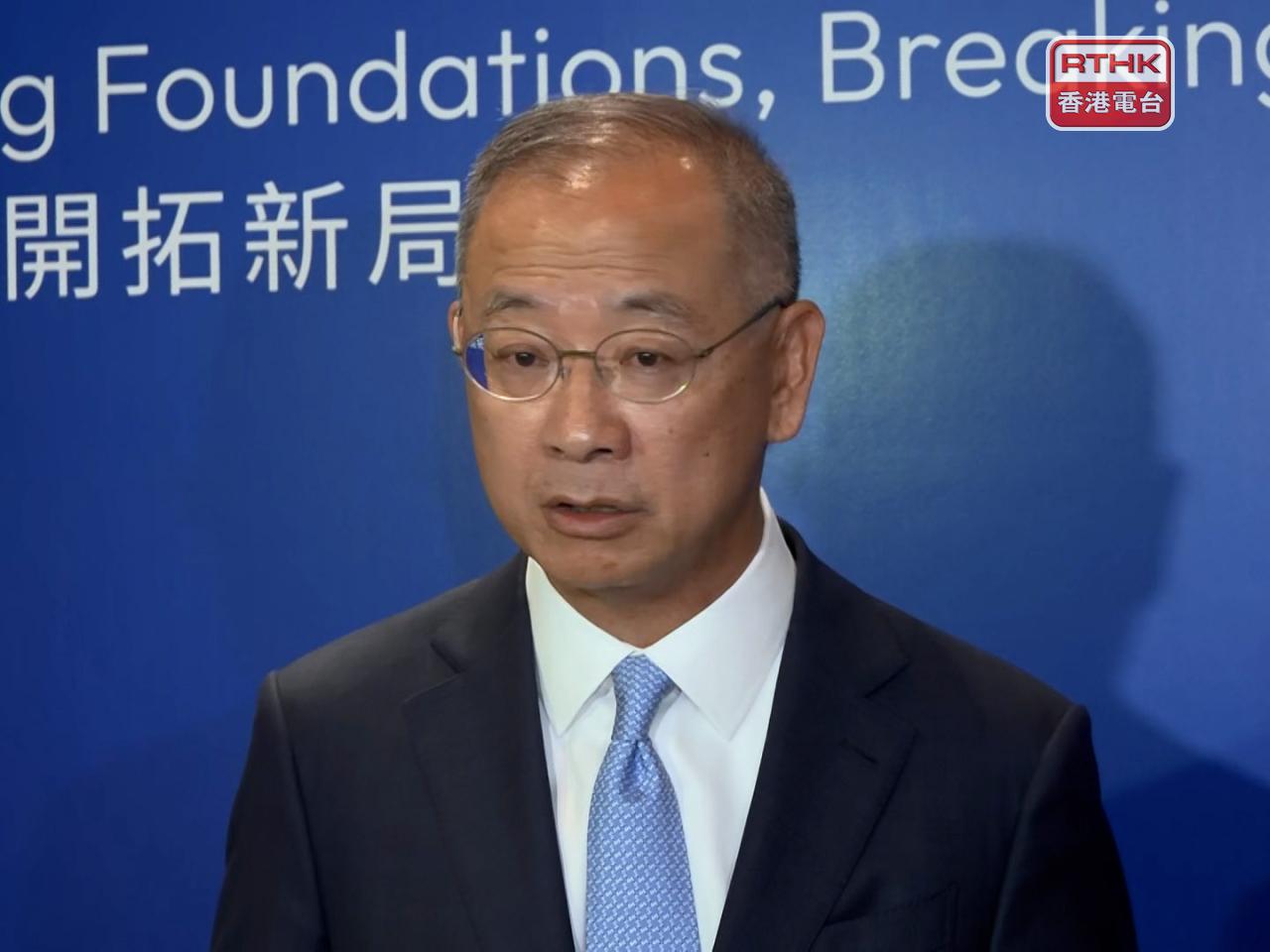 余偉文表示，擴容優化金管局人民幣業務資金安排，相信可以更好滿足市場資金需求。（梁禎祥攝）