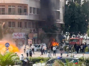 18 injured in Damascus blasts near Macron hotel