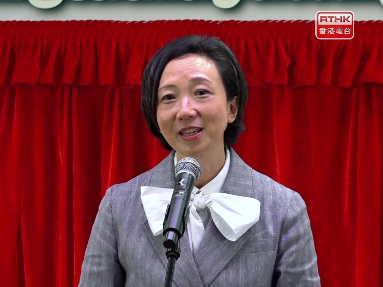 范婉雯表示，樂妍站體現政府對女性健康的重視，未來計劃增設孕前服務及中醫服務。（許浚嘉攝）