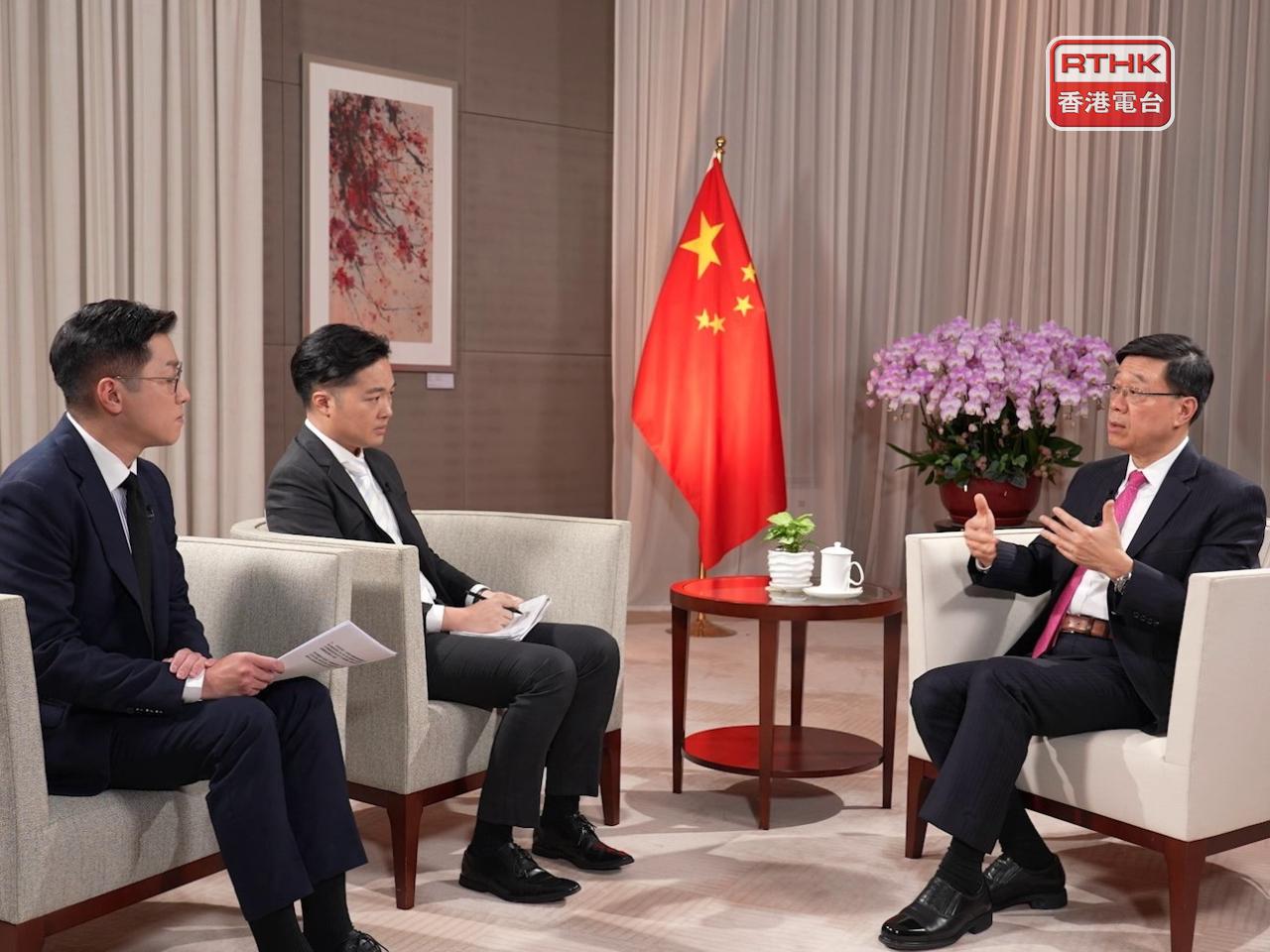 John Lee says Hong Kong's role in the national Five-Year Plan has been upgraded, in an "encouraging" development for the territory. Photo: RTHK