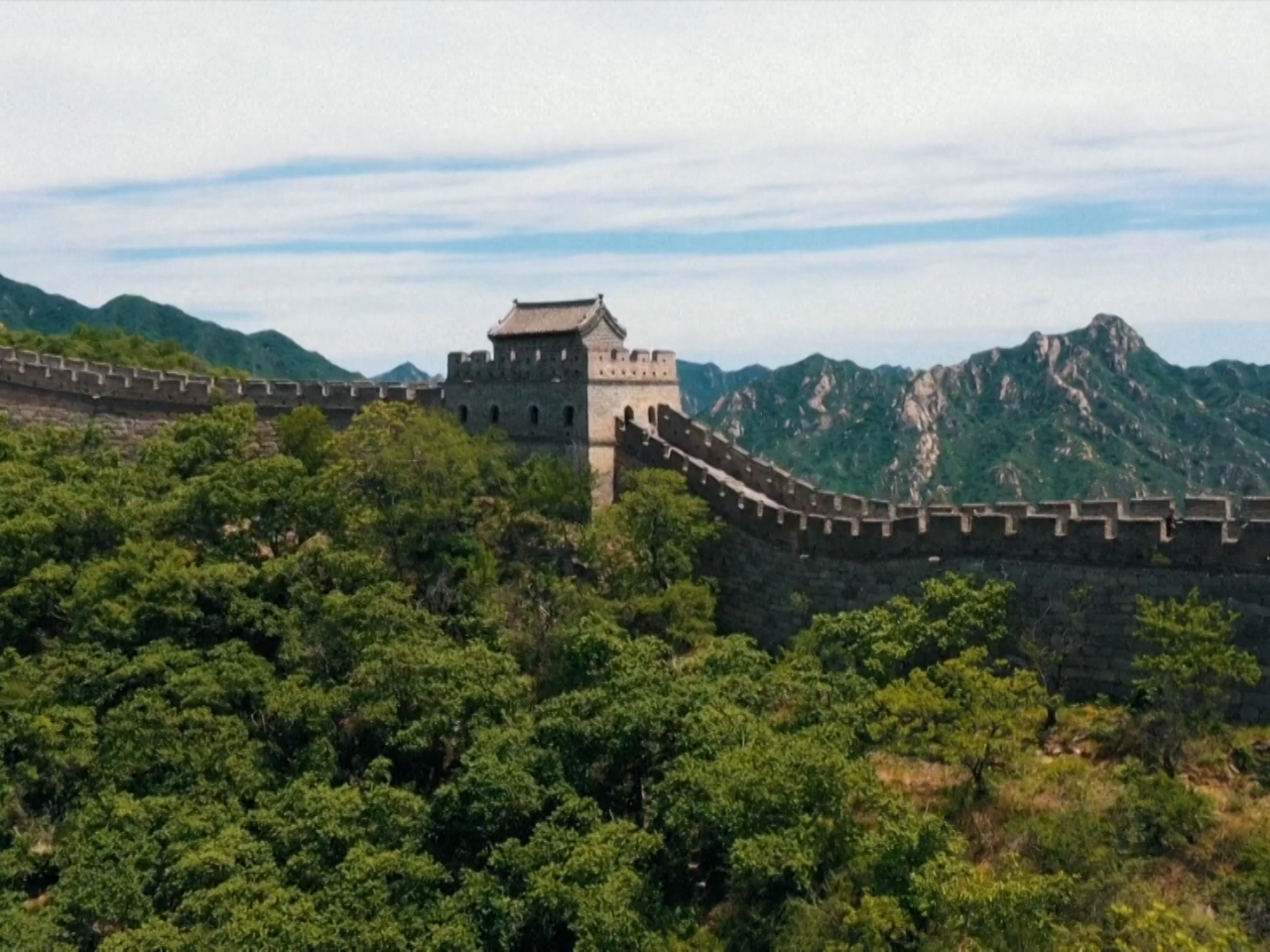 The Great Wall of China is a big draw for overseas visitors. CCTV screengrab