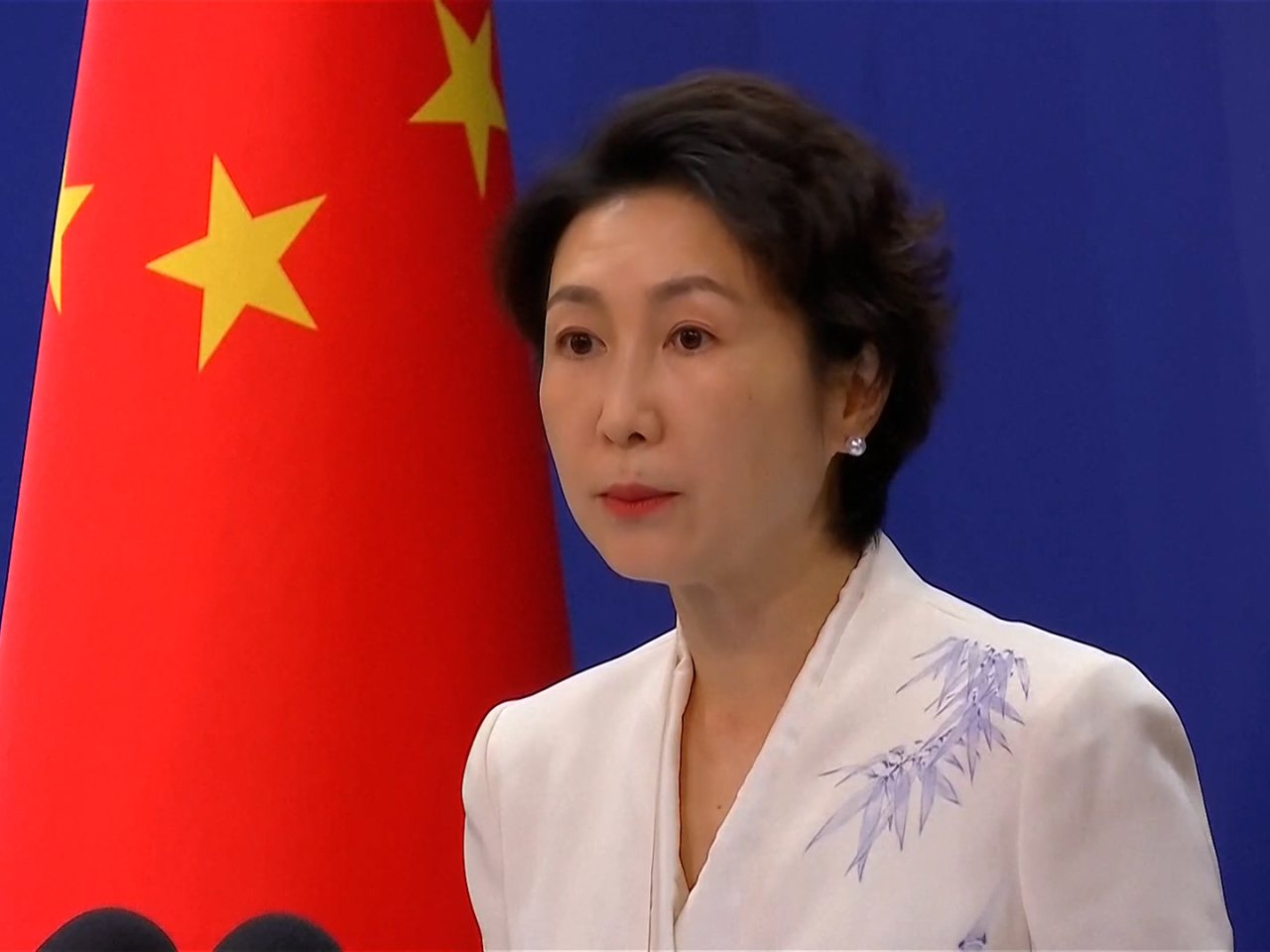 Mao Ning says reigniting the war in the Middle East is not in the interests of either side. Reuters screengrab