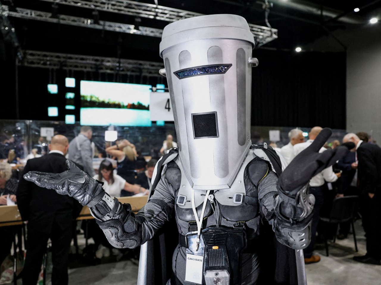 Count Binface is the alter ego of comedian Jon Harvey, who regularly runs in UK elections. File photo: Reuters