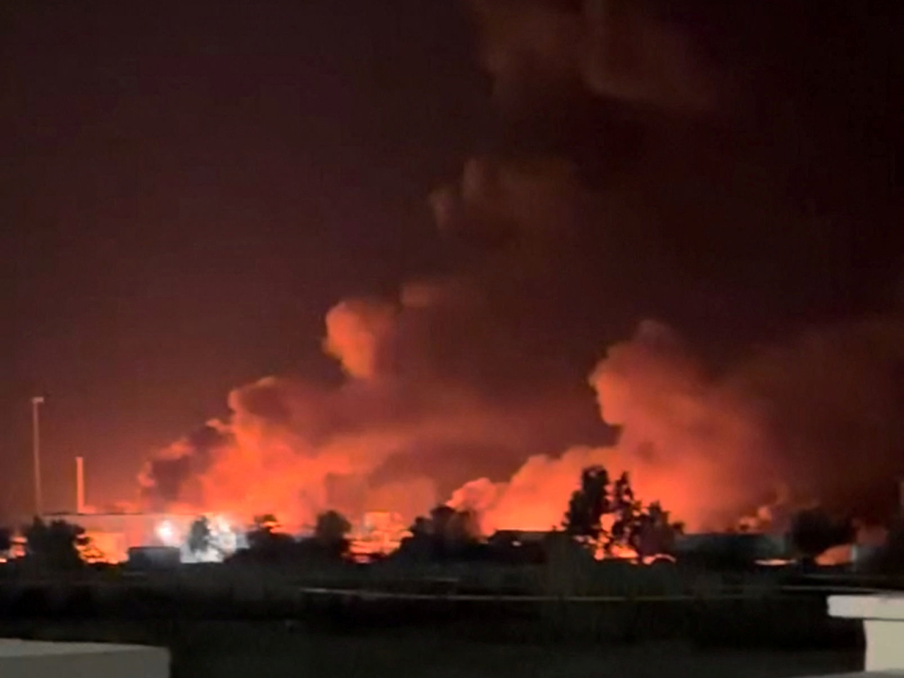 The latest strikes come a day after the US military said it struck more than 80 targets on Tuesday. Image: social media video screenshot via Reuters