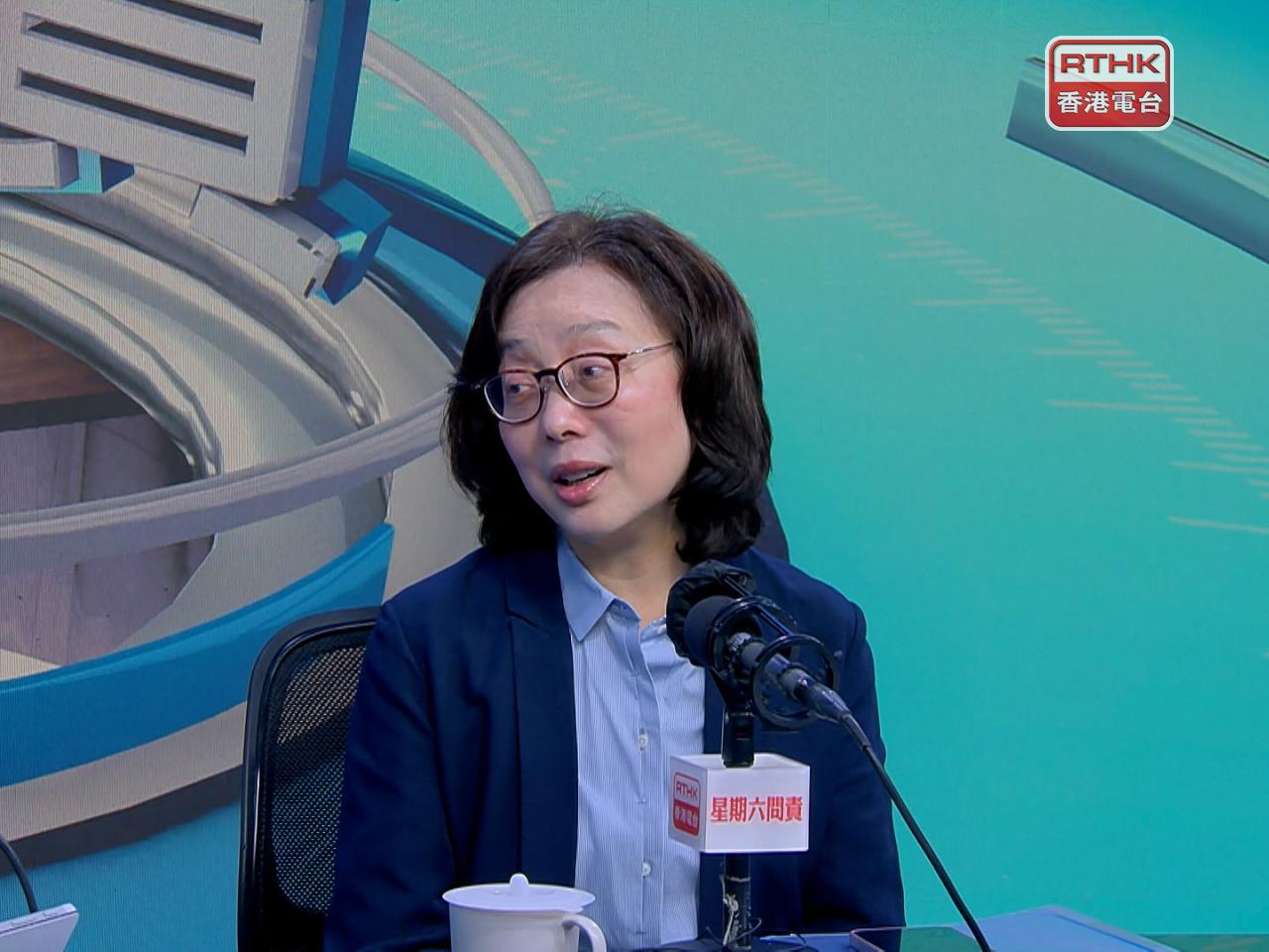 Bernadette Linn says the price tag for Pak Shek Kok station hinges on the comprehensive construction plan to be presented by the MTR. Photo: RTHK