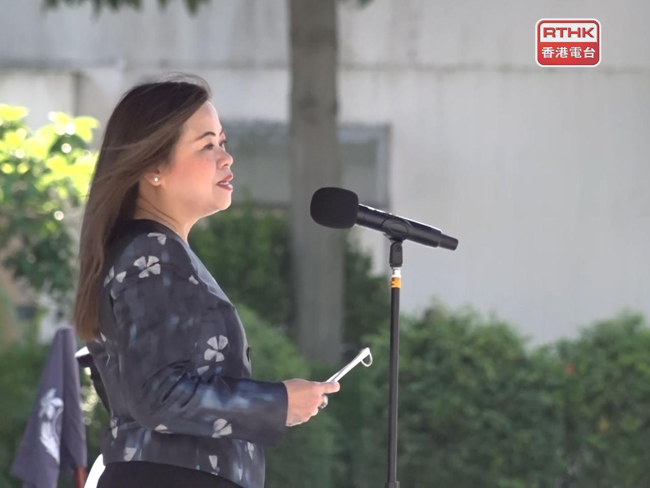 羅淑佩表示，在地緣政治環境複雜多變下，維護國家安全是警隊首要行動目標的重中之重。（陳裕行攝）