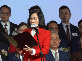 葉劉淑儀說，新民黨非常重視政策研究，已就香港首份五年規劃向行政長官提交建議書。（鍾家銘攝）