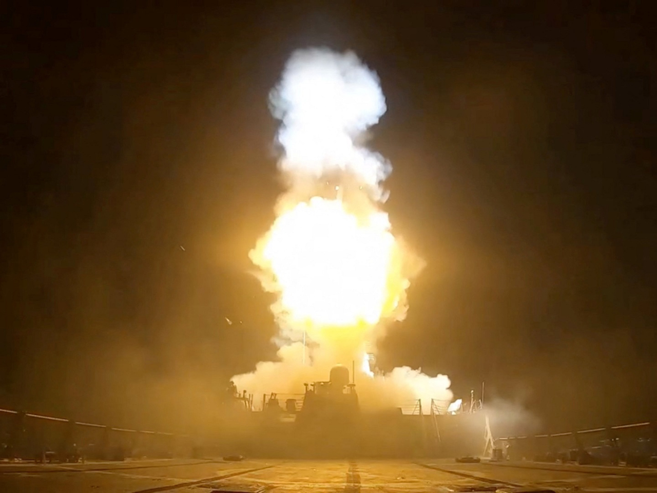 A projectile is fired during recent US strikes on Iran. Photo: US Central Command via Reuters