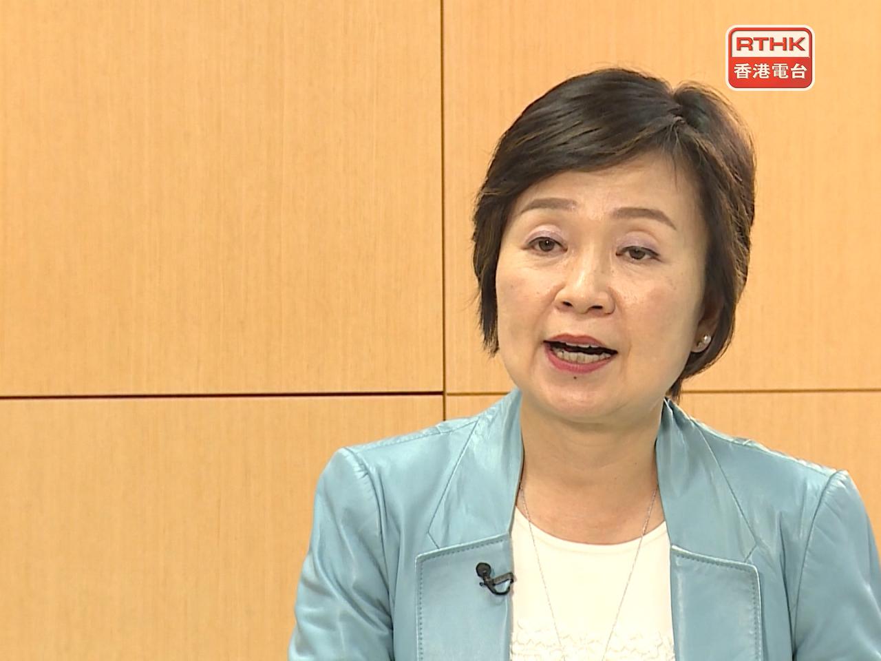 蔡若蓮就進一步加強兩地高校在基礎研究的合作，提出四項建議。（港台圖片）