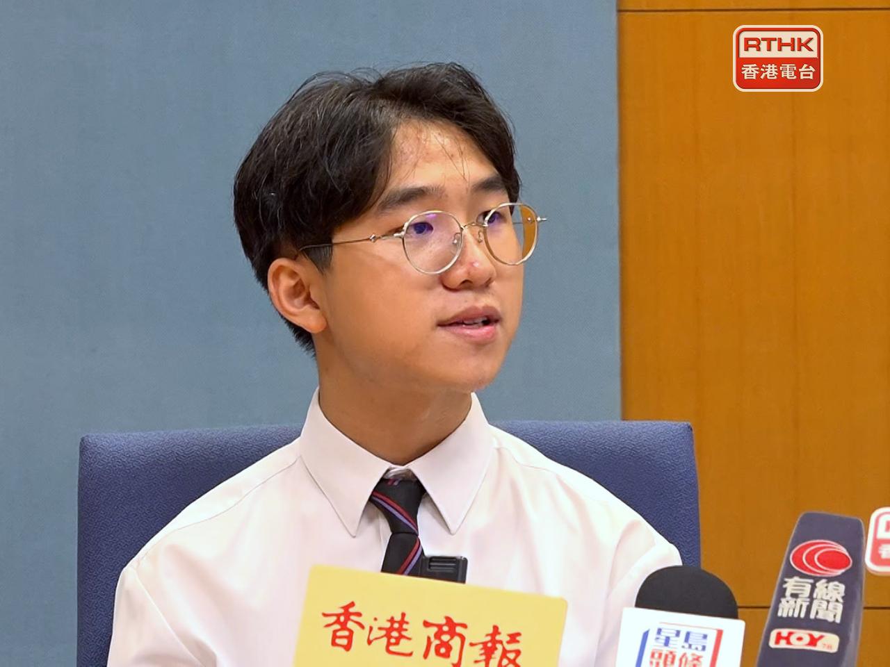喇沙書院超級狀元許樂計劃留港就讀醫科，因為對醫學有興趣。（郭志強攝）