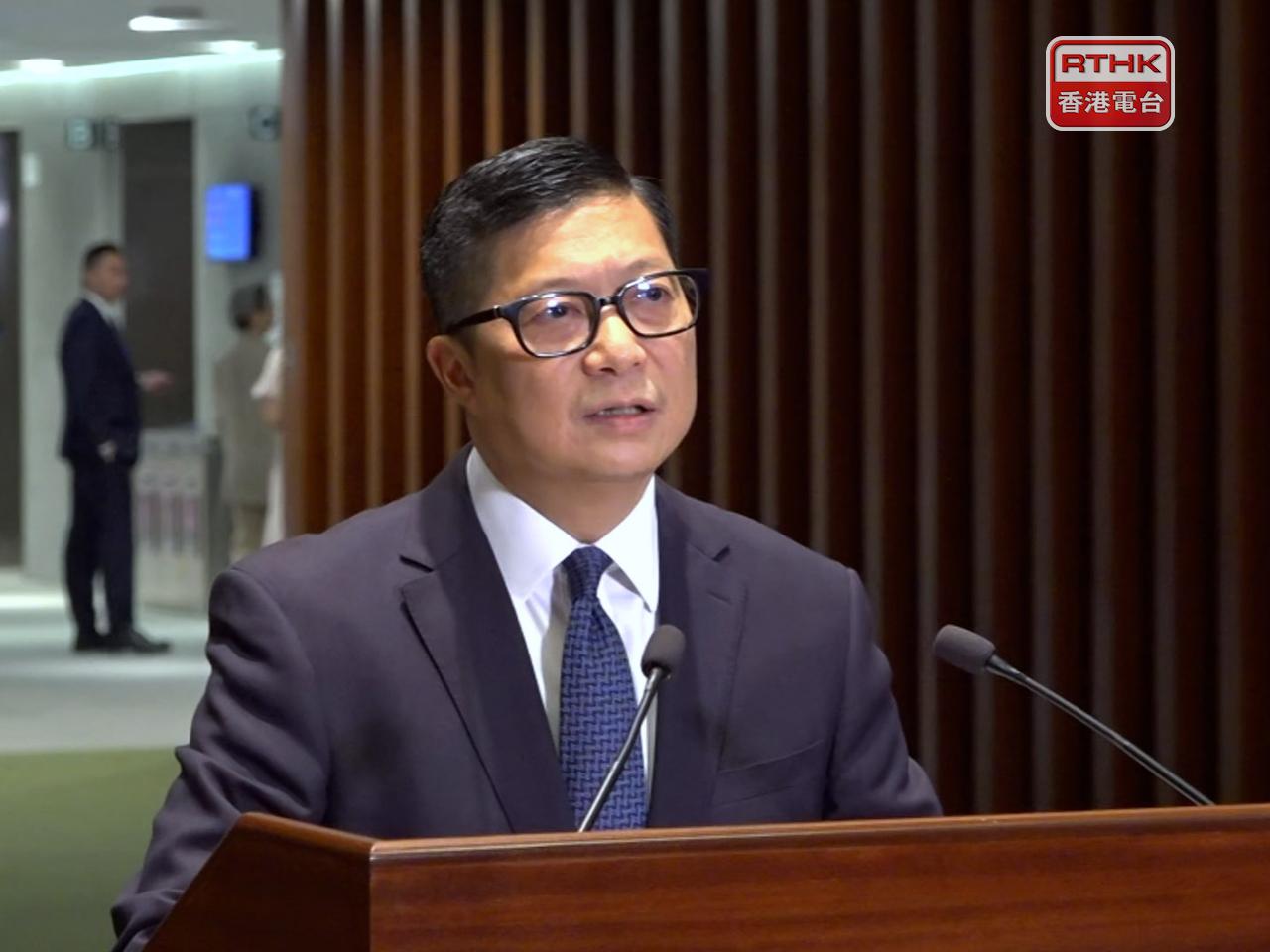 Chris Tang says holding an additional meeting at Legco is a responsible approach. Photo: RTHK