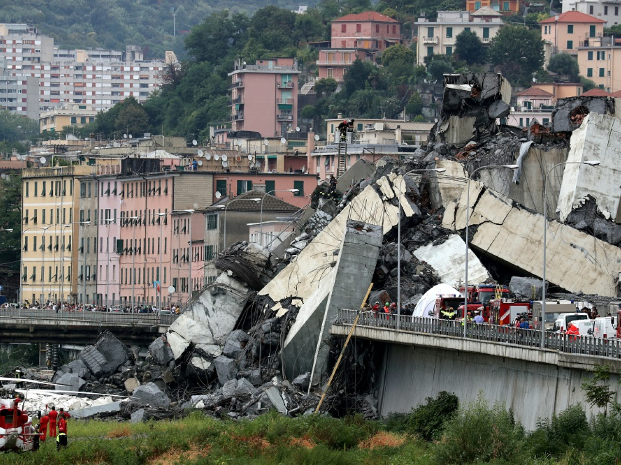 Forty-three people were killed when a section of the Morandi bridge collapsed in 2018. File photo: Reuters