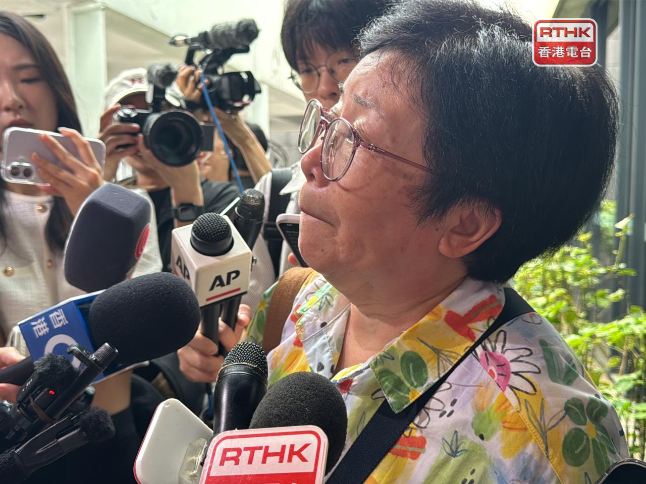 首次出席聽證會的宏福苑居民廖太表示，在會上看回事發當日的照片，心情崩潰。（實習記者鄭凱安攝）