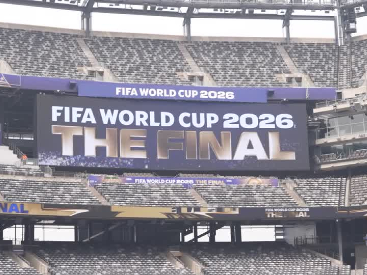 Sunday's Fifa World Cup final is to be played at the New York New Jersey Stadium, which has no roof. Photo: Reuters