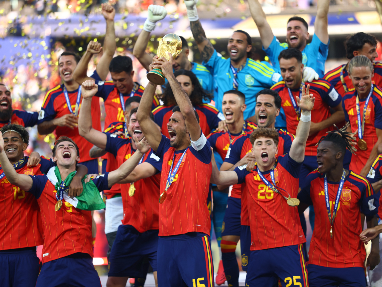 Victory earned Spain their second-ever World Cup crown and the first since 2010. Photo: Reuters
