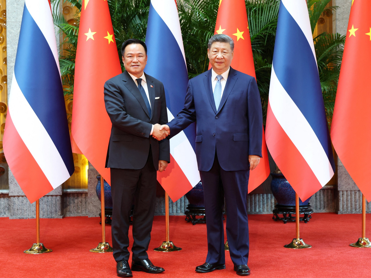President Xi Jinping met Thailand's Prime Minister Anutin Charnvirakul on the sidelines of the World Artificial Intelligence Conference in Shanghai last week. File photo: Reuters