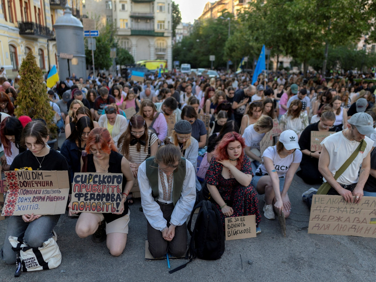 Ukrainians had taken to the streets to demand the resignation of army chief Oleksandr Syrsky. File photo: Reuters