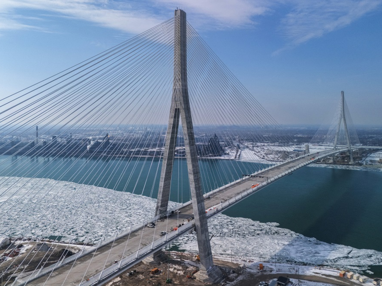 Canada has financed the construction of the Gordie Howe International Bridge in full. File photo: Reuters