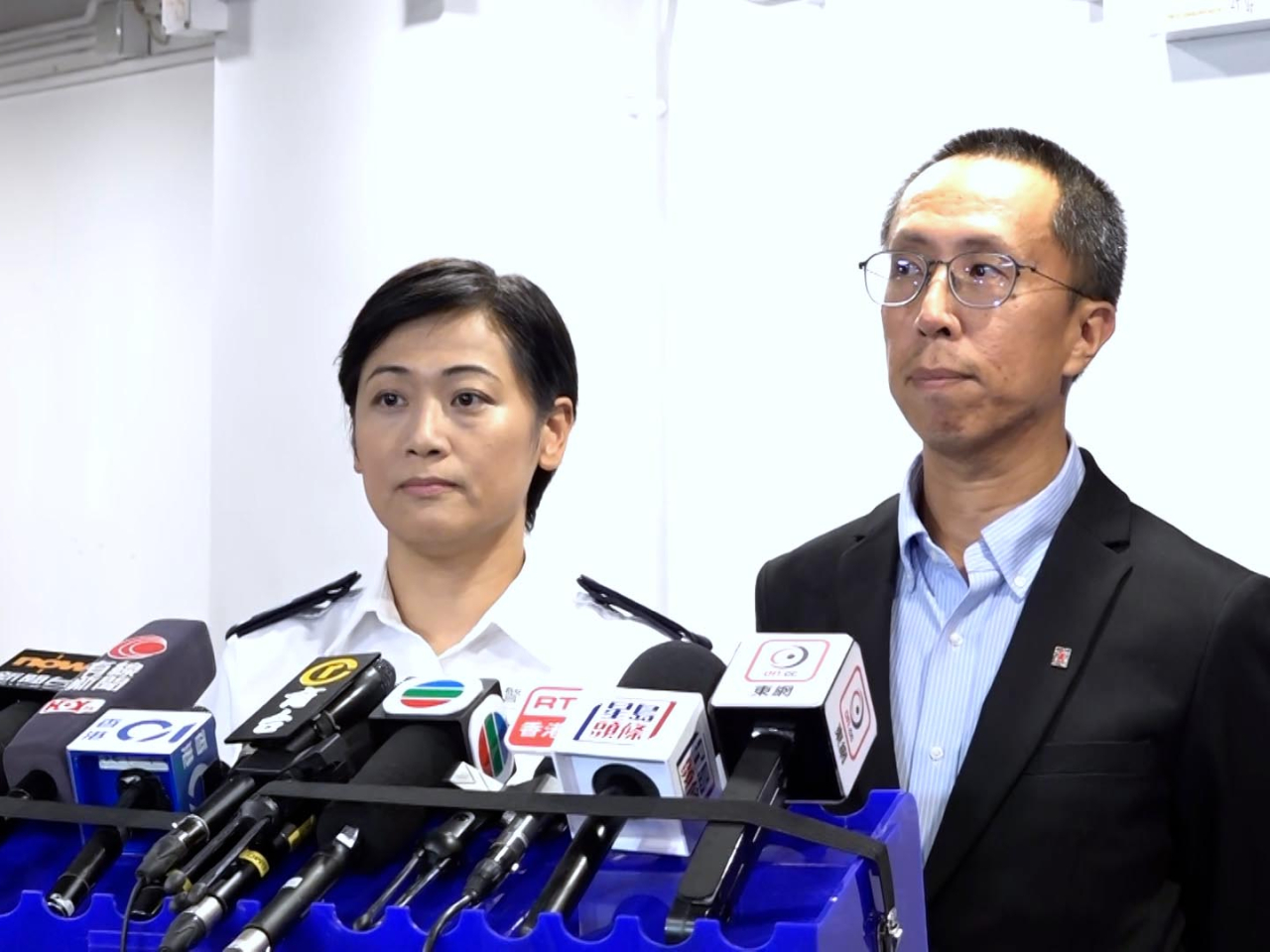 Divisional commander Ma Yee-ling, left, says investigations are ongoing into how long the suspect has been providing services and how many patients he has treated. Photo: RTHK