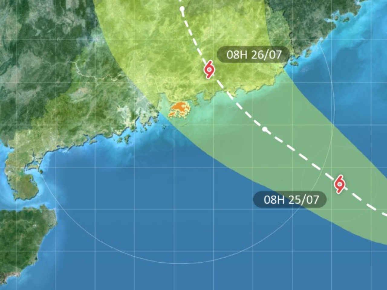 The observatory says higher warning signals may be issued on Saturday afternoon. Image courtesy of observatory