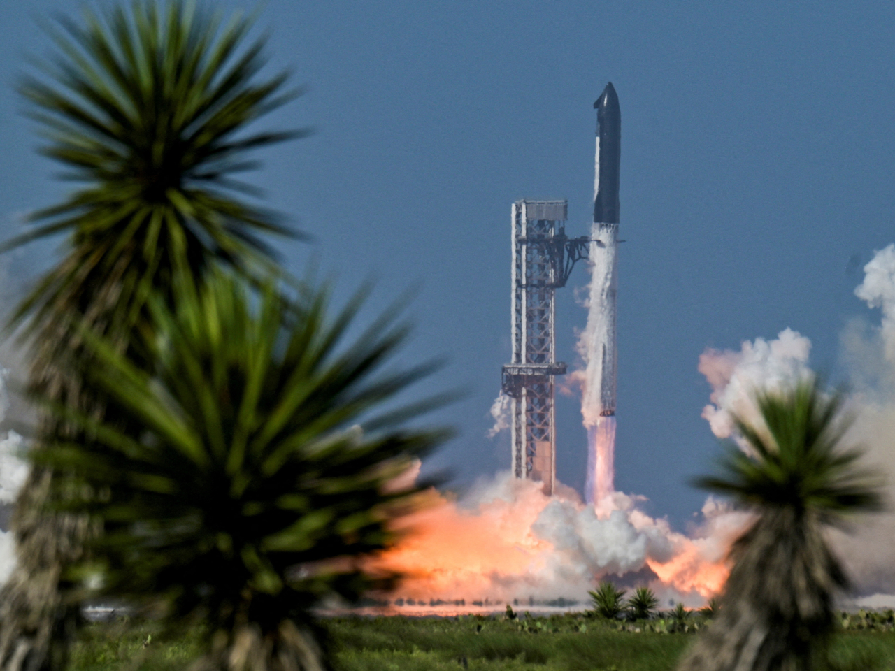 SpaceX's Starship and Super Heavy v3 Booster lift off on its 13th test flight from Starbase in Texas. Photo: Reuters