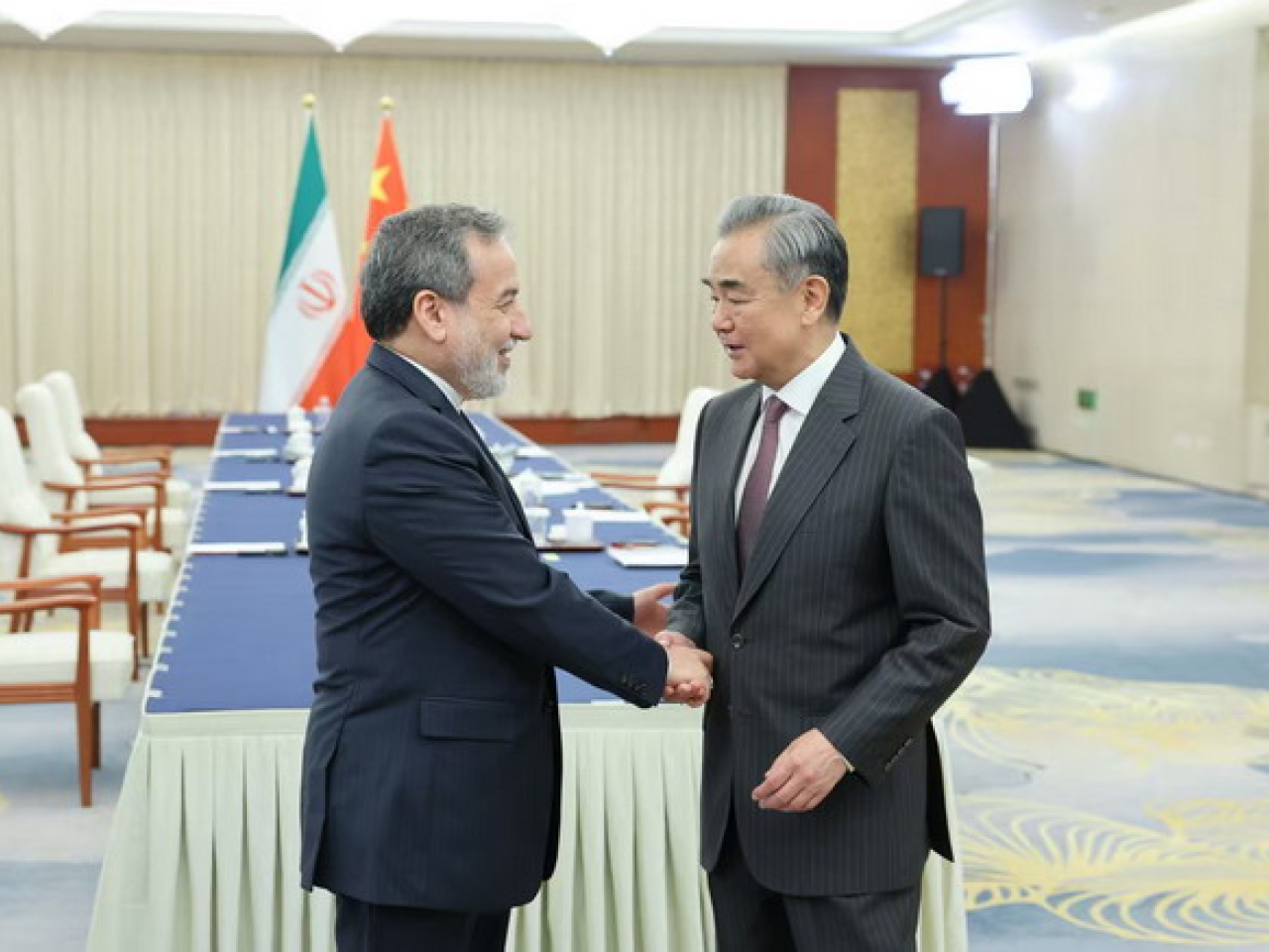 Wang Yi told Iranian Foreign Minister Seyed Abbas Araghchi the door to negotiations should not be closed. File photo courtesy of Ministry of Foreign Affairs website