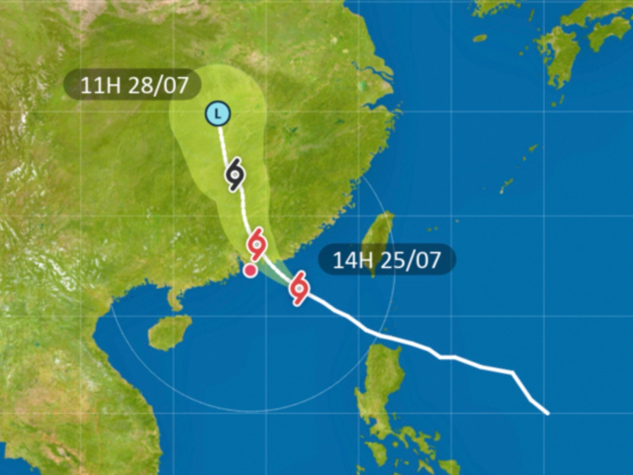 天文台評估今晚9至12時是否改發更高信號。（天文台網頁截圖）