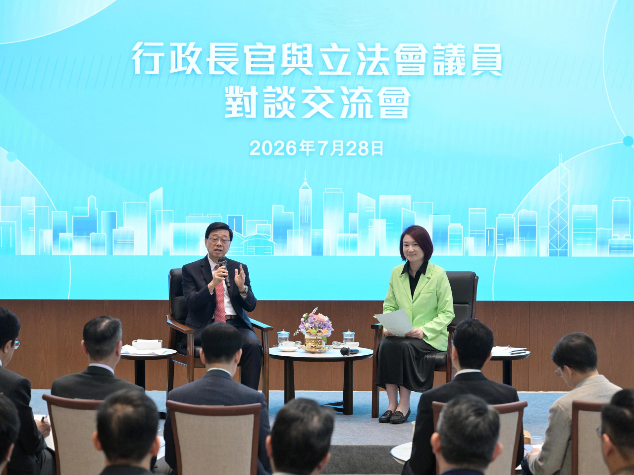 John Lee stressed that he views the Legislative Council as a key partner in the government's reform agenda. Photo courtesy of Information Services Department