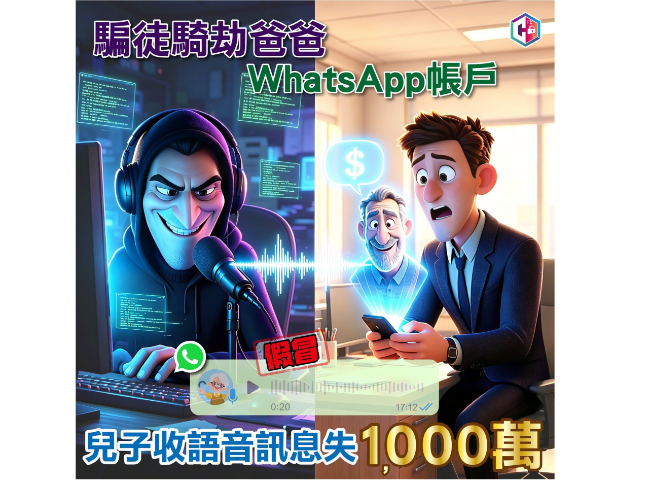 警方說，受害人在警方主動聯絡後發現受騙，累計損失逾1000萬元。（「守網者」社交專頁）