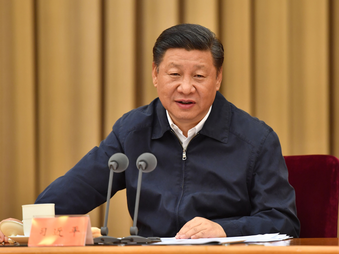 President and general secretary of the Communist Party of China Central Committee, Xi Jinping, presides over the Politburo meeting. File photo: Xinhua
