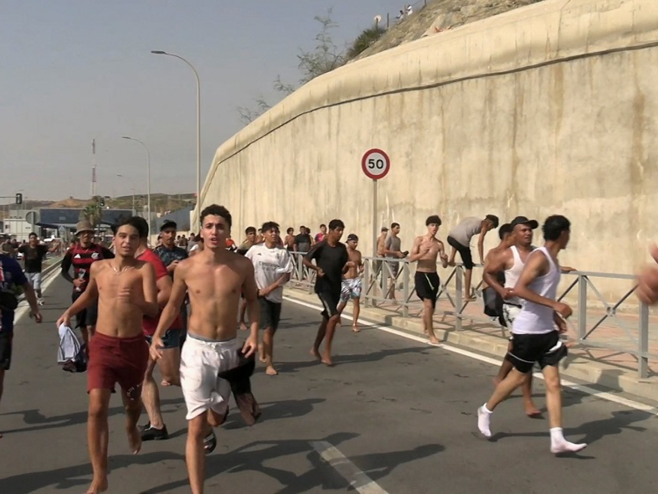 The president of Ceuta says 1,500 migrants had come to Ceuta in the past few days. Photo: Reuters