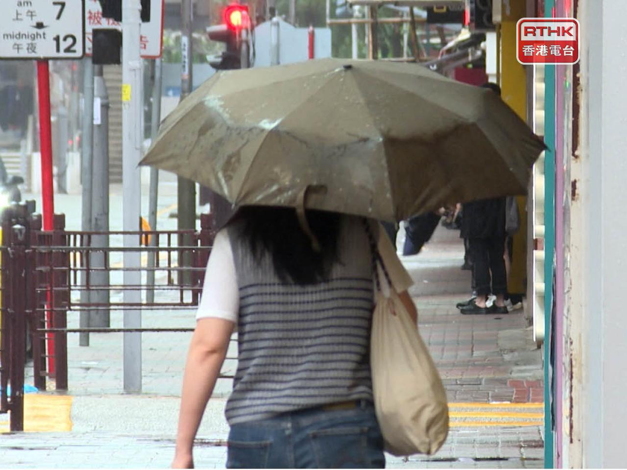 天文台預料南部及東部雷雨區會在未來一兩小時影響本港。（港台圖片）