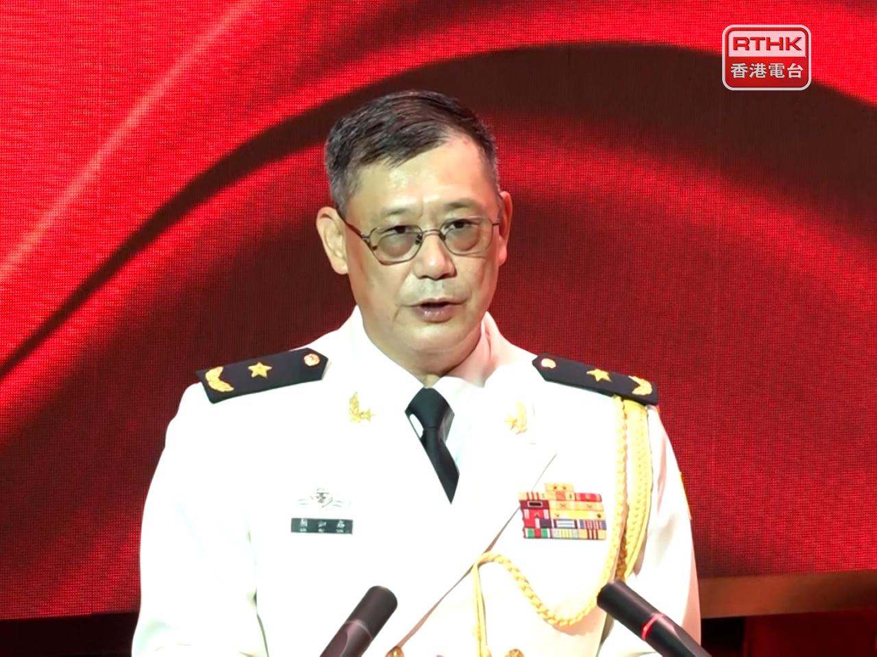 賴如鑫指出，強國必須強軍，軍強才能國安。（施華駿攝）
