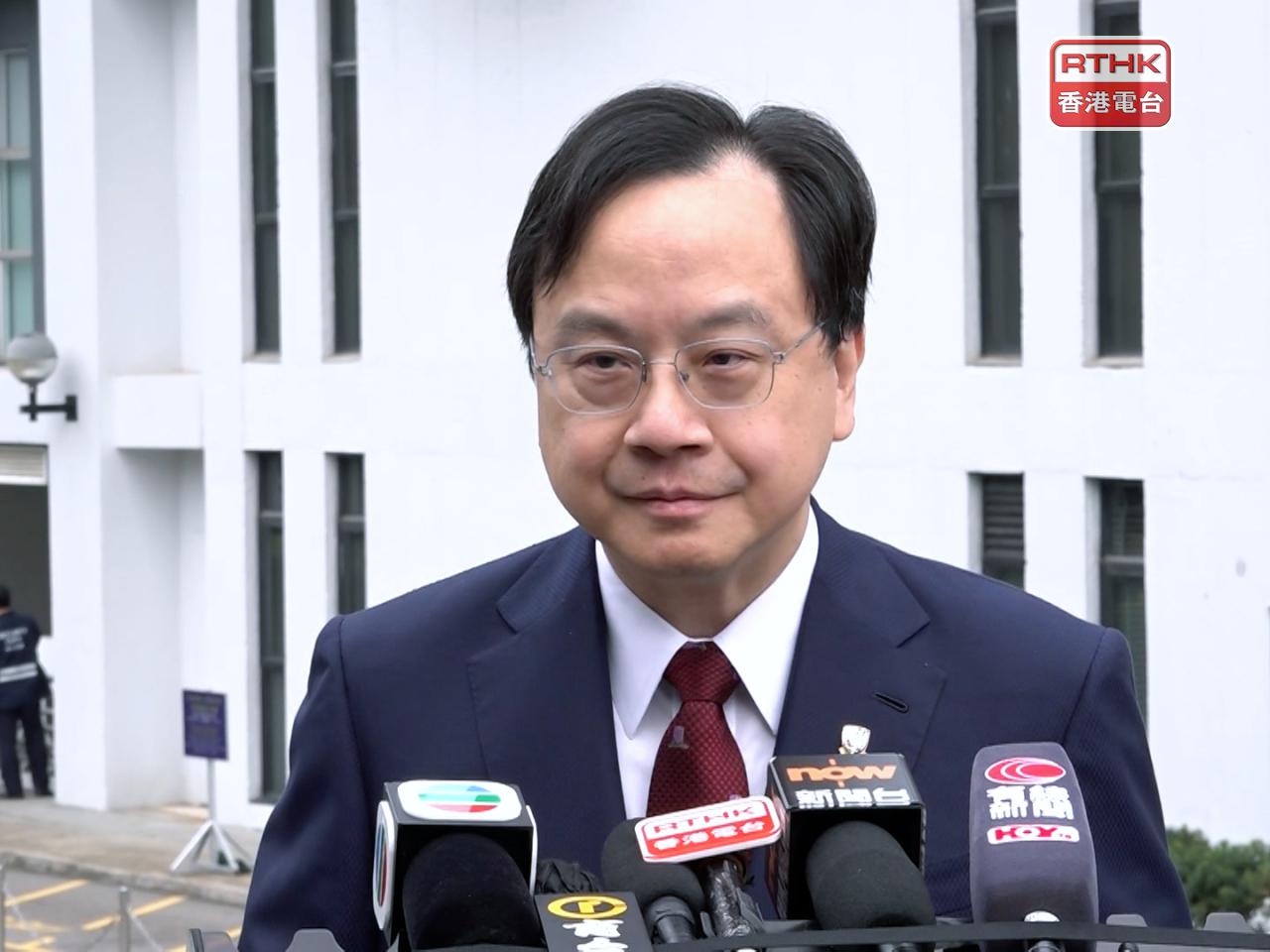 盧煜明表示，公布策略計劃後，下一步會有校園建造藍圖。（港台圖片）