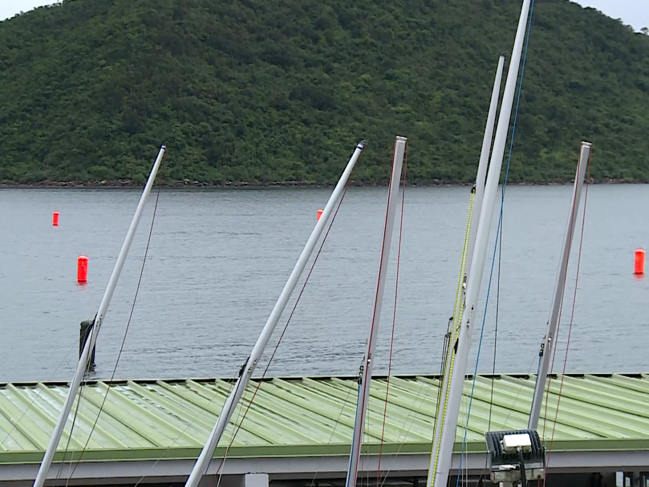 Fire Services Department officers rescued the man from the waters off Tai Mei Tuk at around 3pm. Photo: RTHK