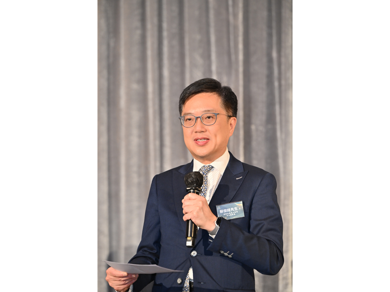 蔡傑銘表示，國家「十五五」規劃明確支持香港建設國際創新科技中心。（政府新聞處）