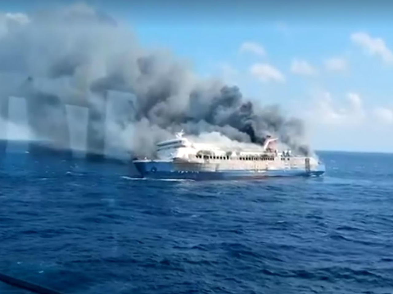 The ship's captain reported the fire as the vessel sailed from Indonesia's second-largest city. Photo: Reuters
